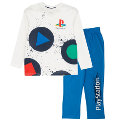 Playstation Boys Buttons Pyjamas Set 4-5 år Vit/Blå White/Blue 4-5 Years