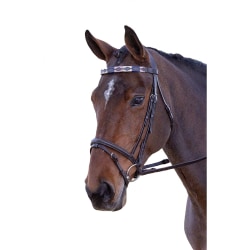 Blenheim Läder Polo Horse Pannband Hel Rosa/Natural/Navy Pink/Natural/Navy Full