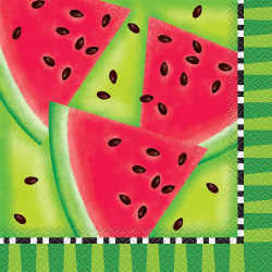 Unika engångsservetter för partyvattenmelon sommar (förpackning med 16) Green/Red One Size