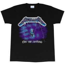 Metallica Mens Ride the Lightning T-Shirt XXL Svart/Lila Black/Purple XXL