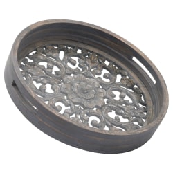 Hill Interiors Hampton Carved Tray (Pack med 2) One Size Grå Grey One Size