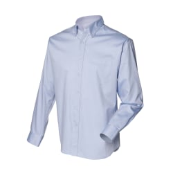 Henbury långärmad Oxford arbetsskjorta för män 18 ljusblå Light Blue 18