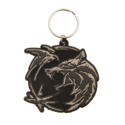The Witcher Wolf Swallow Star Rubber Keyring One Size Black/Gre Black/Grey One Size