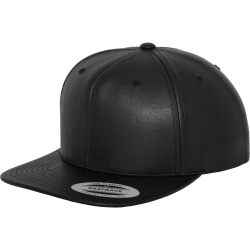 Yupoong Flexfit Unisex Snapback- cap i konstläder (paket med 2) På Black/ Black One size