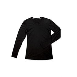 Stedman Mens Clive Långärmad T-shirt XL Svart Opal Black Opal XL