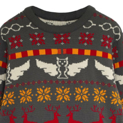Harry Potter Mens Icons Fair Isle Knitted Christmas Jumper S Gr Grey/Red/Yellow S