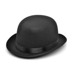Bristol Novelty Unisex Vuxna Black Felt Bowler Hat One Size Bl Black One Size
