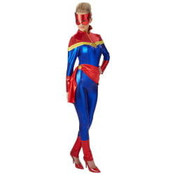 Captain Marvel Dam/Dam Kostym S Blå/Röd Blue/Red S