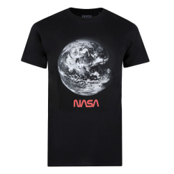 NASA Earth T-shirt för män L Svart/Vit/Röd Black/White/Red L