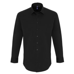 Premier Stretch Fit Poplin långärmad skjorta för män 4XL svart Black 4XL