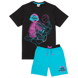 Space Jam Mens Bugs Bunny Pyjamas Set L Svart/Vibrerande Blå Black/Vibrant Blue L