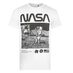 NASA Mens Salute bomull T-shirt S Vit White S