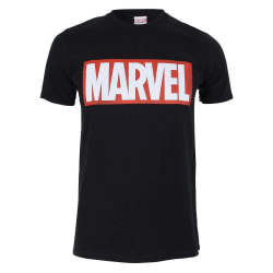 Marvel Comics Herr Core Logotyp T-shirt L Svart Black L
