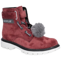 Caterpillar Conversion Velvet Ankle Leather Boot 3 för kvinnor / damer Burgandy 3 UK