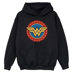 Wonder Woman Girls Logo Hoodie 12-13 Years Black Black 12-13 Years
