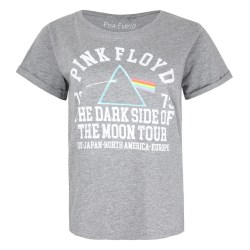 Pink Floyd Womens/Ladies The Dark Side Of The Moon Tour T-shirt Graphite Heather XL