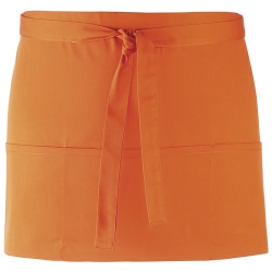 Premier Damer/Damfärger 3-ficksförkläde/arbetskläder (Pack o Orange One Size