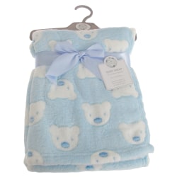 Snuggle Baby Bear Face Baby Wrap 75 x 100cm Blå Blue 75 x 100cm