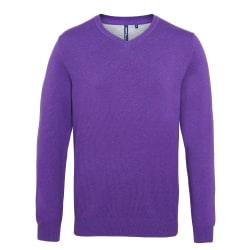 Asquith & Fox Mens Cotton Rich V-Neck Sweater XL Lila Heather Purple Heather XL