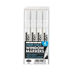 County Stationery Chalk Marker (Pack med 4) One Size White White One Size
