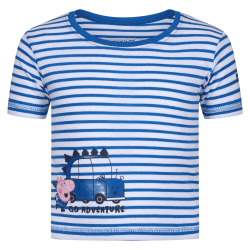 Regatta Barn/Barn Greta Gris Kontrastrandig T-shirt 36-48 Imperial Blue/White 36-48 Months