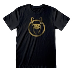 Loki Unisex Vuxen Icon T-Shirt M Svart/Guld Black/Gold M