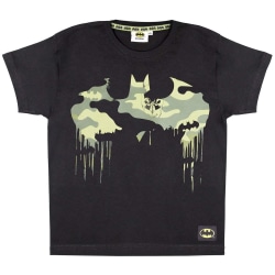 DC Comics Girls Batman Camo Logotyp T-shirt 7-8 år Svart/Ljus Black/Light Green 7-8 Years