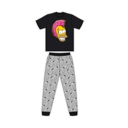 The Simpsons Mens Homer Pyjamas Set M Svart/Grå Black/Grey M