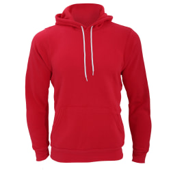 Canvas Unisex Pullover Hood Sweatshirt / Hoodie 2XL Röd Red 2XL
