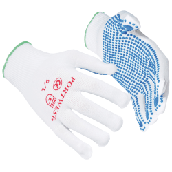 Portwest Nylon Polka Dot Handskar (A110) / Säkerhetskläder / Arbetskläder Blue/White L