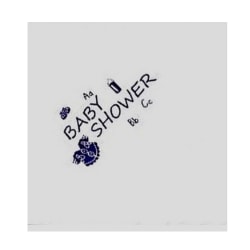 NPK Boys Baby Shower Design printed servetter (förpackning om 15) O White/Blue One Size