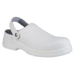 Amblers FS512 Unisex White Clog Safety Shoes 11 UK White White 11 UK