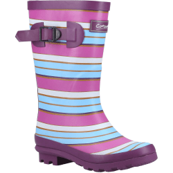 Cotswold Childrens/Kids Stripe Wellington Boots 8 UK Child Purp Purple 8 UK Child