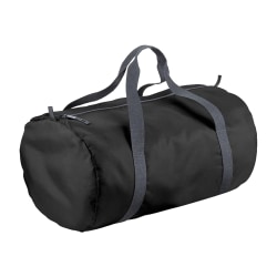 BagBase Packaway Barrel Bag / Duffle Water Resistant Travel Bag Black/Graphite One Size