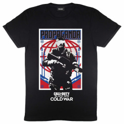 Call Of Duty Mens Black Ops Cold War Propaganda T-Shirt 5XL Bla Black 5XL