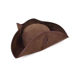 Bristol Novelty Unisex Mocka Tricorn Pirate Hat One Size Brun Brown One Size