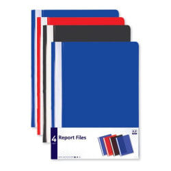 Anker Report Files (Pack of 4) A4 Blå/Röd/Svart Blue/Red/Black A4