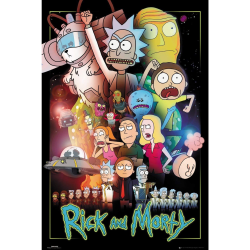 Rick And Morty Wars Affisch En one size Flerfärgad Multicoloured One Size