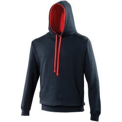 Awdis Varsity Hooded Sweatshirt / Hoodie 2XL New French Navy/Fi New French Navy/Fire Red 2XL