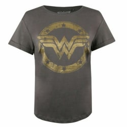 Wonder Woman Dam/Ladies Logotyp Metallic Oversized T-shirt L Gr Grey Marl L