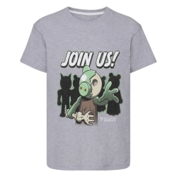Piggy Boys Join Us Zombie T-shirt 5-6 Years Grey Heather Grey Heather 5-6 Years