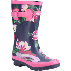 Cotswold Girls Flower Wellington Boots 11 UK Child Navy/Pink Navy/Pink 11 UK Child