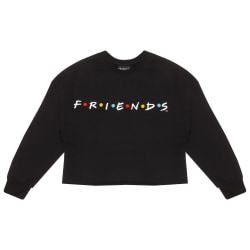 Friends Girls Logo Crop Sweatshirt 11-12 Years Black Black 11-12 Years