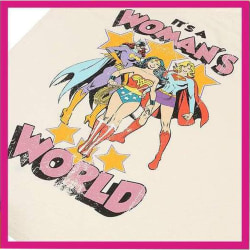 DC Comics Dam/Ladies It´s A Woman´s World Boyfriend T-shirt Cream L