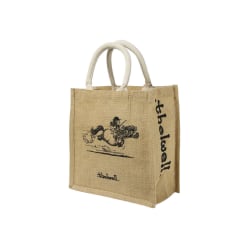 Hy Thelwell Collection Hessian Square Tote Bag One Size Brun/W Brown/White/Black One Size