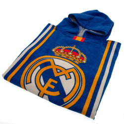 Real Madrid CF Barn/Kids Crest Hooded Handduk One Size Vit White/Blue/Gold One Size