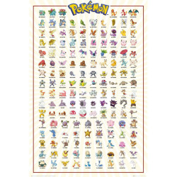Pokémon officiella Kanto-affisch One Size Multicolour Multicolour One Size