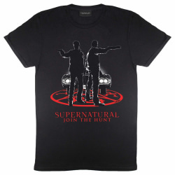 Supernatural Mens Winchesters By Car Light T-Shirt M Svart Black M