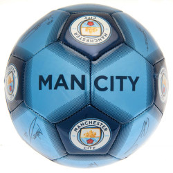 Manchester City FC Signature Metallic Football 5 Himmelsblå/Marinblå/ Sky Blue/Navy/White 5