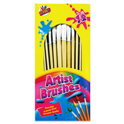 Artbox 12 Artists Natural Bristle Brushes One Size Multicoloure Multicoloured One Size